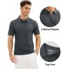 imageMAGCOMSEN Mens Polo Shirts Dry Fit Golf Shirts Moisture Wicking Athletic Workout Golf Polo Tees Casual Collared ShirtDark Grey