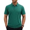imageMAGCOMSEN Mens Polo Shirts Dry Fit Golf Shirts Moisture Wicking Athletic Workout Golf Polo Tees Casual Collared ShirtGreen