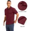 imageMAGCOMSEN Mens Polo Shirts Short Sleeve Collared Performance Dry Fit Breathable Golf Athletic CasualWine Red