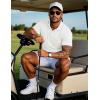 imageMAGCOMSEN Mens Polo Shirts Short Sleeve Cotton Pique Golf Shirts with Pocket Casual Performance Moisture Wicking Polos White XL