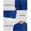 imageMAGCOMSEN Mens Polo Shirts Short Sleeve Golf Quick Dry Collared Moisture Wicking Athletic Performance PolosColor Blue