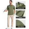imageMAGCOMSEN Mens Polo Shirts Short Sleeve Moisture Wicking Lightweight Athletic Casual Collared Golf ShirtArmy Green