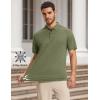 imageMAGCOMSEN Mens Polo Shirts Short Sleeve Moisture Wicking Lightweight Athletic Casual Collared Golf ShirtArmy Green