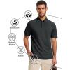 imageMAGCOMSEN Mens Polo Shirts Short Sleeve Moisture Wicking Lightweight Athletic Casual Collared Golf ShirtBlack