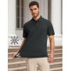 imageMAGCOMSEN Mens Polo Shirts Short Sleeve Moisture Wicking Lightweight Athletic Casual Collared Golf ShirtBlack