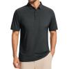 imageMAGCOMSEN Mens Polo Shirts Short Sleeve Moisture Wicking Lightweight Athletic Casual Collared Golf ShirtBlack