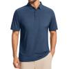 imageMAGCOMSEN Mens Polo Shirts Short Sleeve Moisture Wicking Lightweight Athletic Casual Collared Golf ShirtDark Blue