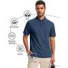 imageMAGCOMSEN Mens Polo Shirts Short Sleeve Moisture Wicking Lightweight Athletic Casual Collared Golf ShirtDark Blue