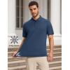 imageMAGCOMSEN Mens Polo Shirts Short Sleeve Moisture Wicking Lightweight Athletic Casual Collared Golf ShirtDark Blue