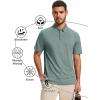 imageMAGCOMSEN Mens Polo Shirts Short Sleeve Moisture Wicking Lightweight Athletic Casual Collared Golf ShirtDark Green