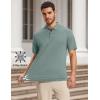 imageMAGCOMSEN Mens Polo Shirts Short Sleeve Moisture Wicking Lightweight Athletic Casual Collared Golf ShirtDark Green