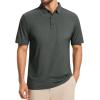 imageMAGCOMSEN Mens Polo Shirts Short Sleeve Moisture Wicking Lightweight Athletic Casual Collared Golf ShirtDark Grey