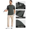 imageMAGCOMSEN Mens Polo Shirts Short Sleeve Moisture Wicking Lightweight Athletic Casual Collared Golf ShirtDark Grey
