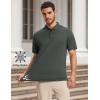 imageMAGCOMSEN Mens Polo Shirts Short Sleeve Moisture Wicking Lightweight Athletic Casual Collared Golf ShirtDark Grey