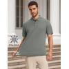 imageMAGCOMSEN Mens Polo Shirts Short Sleeve Moisture Wicking Lightweight Athletic Casual Collared Golf ShirtGrey