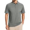 imageMAGCOMSEN Mens Polo Shirts Short Sleeve Moisture Wicking Lightweight Athletic Casual Collared Golf ShirtGrey