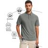 imageMAGCOMSEN Mens Polo Shirts Short Sleeve Moisture Wicking Lightweight Athletic Casual Collared Golf ShirtGrey