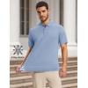 imageMAGCOMSEN Mens Polo Shirts Short Sleeve Moisture Wicking Lightweight Athletic Casual Collared Golf ShirtIndigo