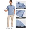 imageMAGCOMSEN Mens Polo Shirts Short Sleeve Moisture Wicking Lightweight Athletic Casual Collared Golf ShirtIndigo
