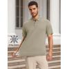 imageMAGCOMSEN Mens Polo Shirts Short Sleeve Moisture Wicking Lightweight Athletic Casual Collared Golf ShirtKhaki