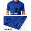 imageMAGCOMSEN Mens Polo Shirts Short Sleeve Quick Dry Performance Tactical Shirt UPF 50 Work Golf Polos Collared ShirtsColor Blue