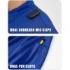 imageMAGCOMSEN Mens Polo Shirts Short Sleeve Quick Dry Performance Tactical Shirt UPF 50 Work Golf Polos Collared ShirtsColor Blue