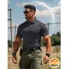 imageMAGCOMSEN Mens Polo Shirts Short Sleeve Quick Dry Performance Tactical Shirt UPF 50 Work Golf Polos Collared ShirtsDark Grey
