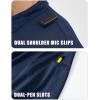 imageMAGCOMSEN Mens Polo Shirts Short Sleeve Quick Dry Performance Tactical Shirt UPF 50 Work Golf Polos Collared ShirtsNavy