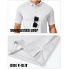 imageMAGCOMSEN Mens Polo Shirts Short Sleeve Quick Dry Performance Tactical Shirt UPF 50 Work Golf Polos Collared ShirtsWhite