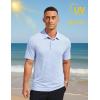 imageMAGCOMSEN Mens Polo Shirts Short Sleeve Striped Golf Polos Dry Fit Casual Performance Collared ShirtStripe Pink