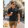 imageMAGCOMSEN Mens Polo Shirts Short Sleeve UPF 50 Dry Fit Performance Golf Shirts Casual Athletic Collared ShirtBlack