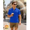 imageMAGCOMSEN Mens Polo Shirts Short Sleeve UPF 50 Dry Fit Performance Golf Shirts Casual Athletic Collared ShirtColor Blue