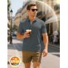 imageMAGCOMSEN Mens Polo Shirts Short Sleeve UPF 50 Dry Fit Performance Golf Shirts Casual Athletic Collared ShirtDark Grey