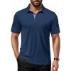imageMAGCOMSEN Mens Polo Shirts Short Sleeve UPF 50 Dry Fit Performance Golf Shirts Casual Athletic Collared ShirtNavy