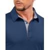imageMAGCOMSEN Mens Polo Shirts Short Sleeve UPF 50 Dry Fit Performance Golf Shirts Casual Athletic Collared ShirtNavy
