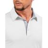 imageMAGCOMSEN Mens Polo Shirts Short Sleeve UPF 50 Dry Fit Performance Golf Shirts Casual Athletic Collared ShirtWhite