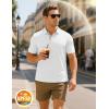 imageMAGCOMSEN Mens Polo Shirts Short Sleeve UPF 50 Dry Fit Performance Golf Shirts Casual Athletic Collared ShirtWhite
