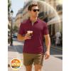 imageMAGCOMSEN Mens Polo Shirts Short Sleeve UPF 50 Dry Fit Performance Golf Shirts Casual Athletic Collared ShirtWine Red