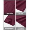 imageMAGCOMSEN Mens Polo Shirts with Pocket Cotton Pique Short Sleeve Collared Shirt Moisture Wicking Golf Shirts 3Button ShirtsBurgundy