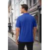 imageMAGCOMSEN Mens Polo Shirts with Pocket Cotton Pique Short Sleeve Collared Shirt Moisture Wicking Golf Shirts 3Button ShirtsColor Blue