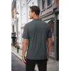 imageMAGCOMSEN Mens Polo Shirts with Pocket Cotton Pique Short Sleeve Collared Shirt Moisture Wicking Golf Shirts 3Button ShirtsDark Grey