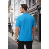 imageMAGCOMSEN Mens Polo Shirts with Pocket Cotton Pique Short Sleeve Collared Shirt Moisture Wicking Golf Shirts 3Button ShirtsGrey Green