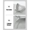 imageMAGCOMSEN Mens Polo Shirts with Pocket Cotton Pique Short Sleeve Collared Shirt Moisture Wicking Golf Shirts 3Button ShirtsLite Gray
