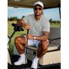 imageMAGCOMSEN Mens Polo Shirts with Pocket Cotton Pique Short Sleeve Collared Shirt Moisture Wicking Golf Shirts 3Button ShirtsLite Gray