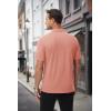 imageMAGCOMSEN Mens Polo Shirts with Pocket Cotton Pique Short Sleeve Collared Shirt Moisture Wicking Golf Shirts 3Button ShirtsPink