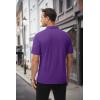 imageMAGCOMSEN Mens Polo Shirts with Pocket Cotton Pique Short Sleeve Collared Shirt Moisture Wicking Golf Shirts 3Button ShirtsPurple