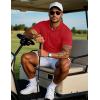 imageMAGCOMSEN Mens Polo Shirts with Pocket Cotton Pique Short Sleeve Collared Shirt Moisture Wicking Golf Shirts 3Button ShirtsRed
