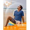 imageMAGCOMSEN Mens Short Sleeve UPF 50 TShirt Quick Dry Rash Guard Athletic Running Swim Top Tee Performance Water ShirtsBlue Gray