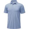 imageMAGCOMSEN Mens Polo Shirts Short Sleeve Moisture Wicking Lightweight Athletic Casual Collared Golf ShirtIndigo