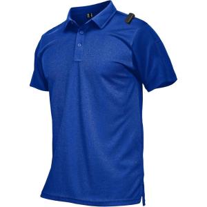 imageMAGCOMSEN Mens Polo Shirts Short Sleeve Quick Dry Performance Tactical Shirt UPF 50 Work Golf Polos Collared ShirtsColor Blue